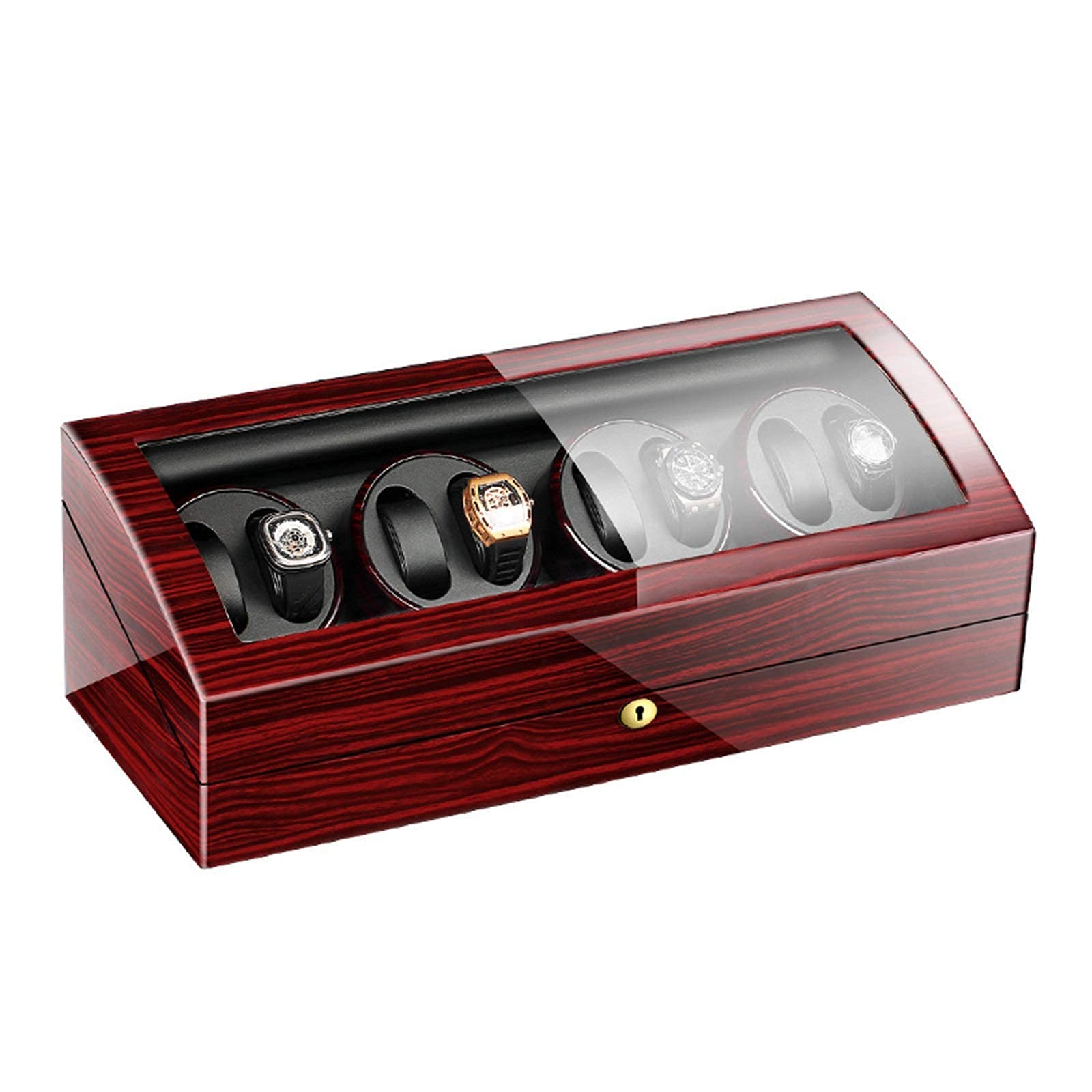 OLSKFUH Automatic Watch Winder 8+9 Watches Storage Box Case Soft And Flexible Watch Pillows Quiet Motor Piano Paint Exterior,