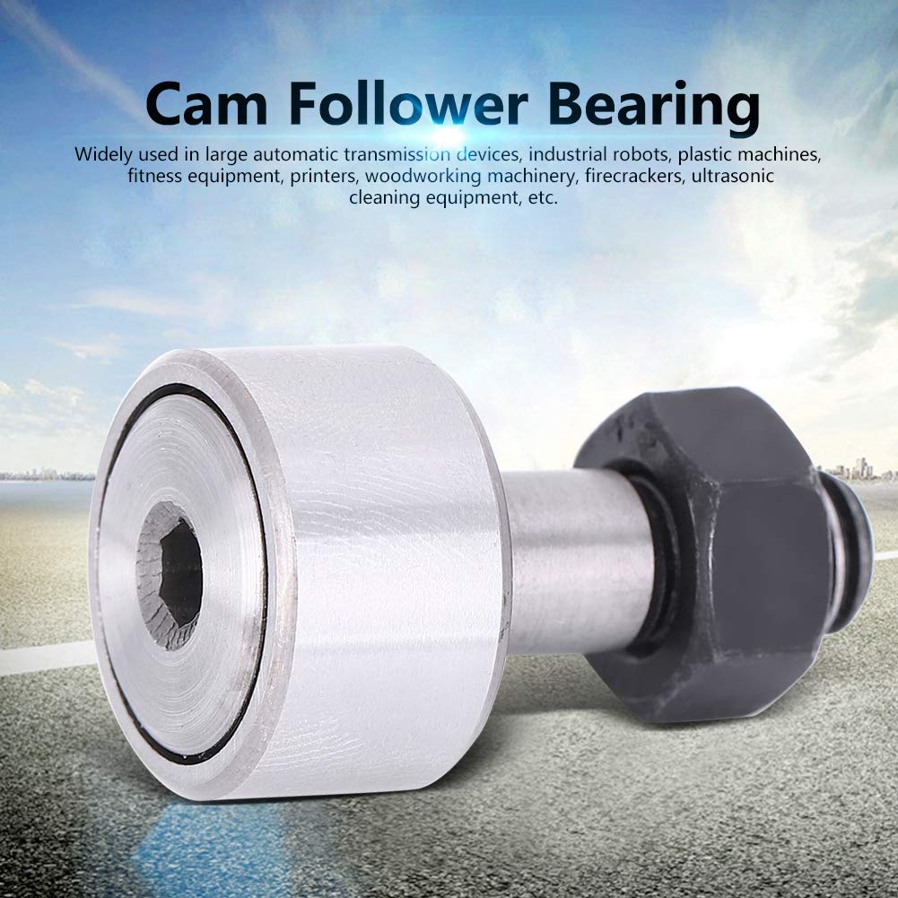KR19/CF8 Needle Roller Bearing 2pcs Cam Follower Track Runner Bearings 19mm Stud Type Track Bearing Steel Cam Follower Tool