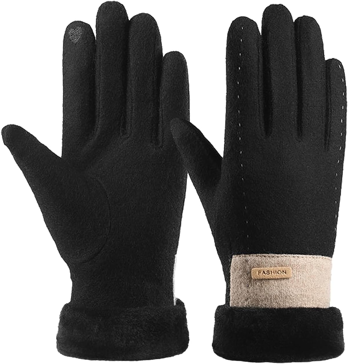 WishLotus Winter Gloves for Women, Cashmere Warm Gloves in Cold Weather for Commuting, Walking and Daily Use