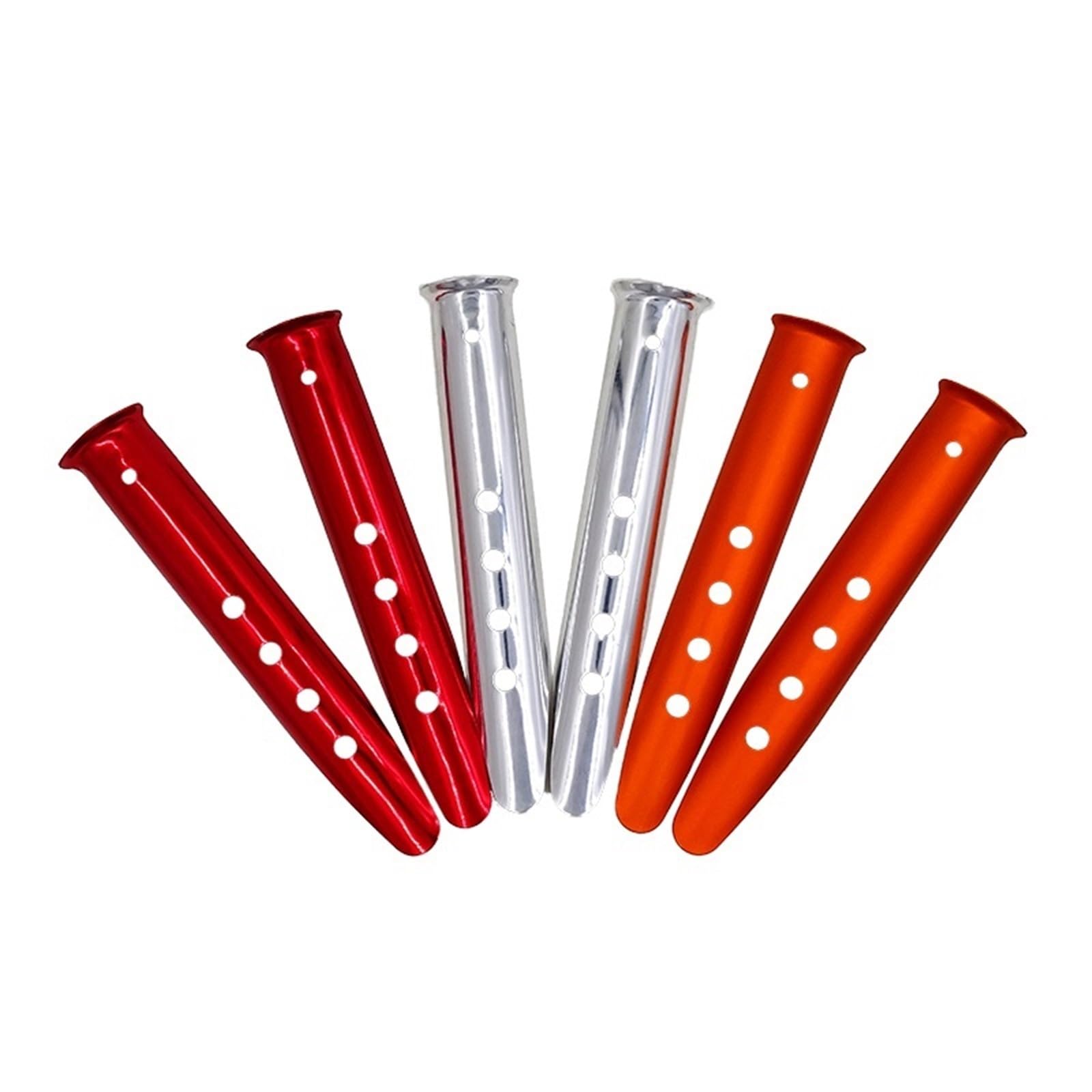 Metallische Bodennägel, 2 4 6 Stück Camping-Zelt-Heringe, U-förmige Heringe for Outdoor-Strand, Schnee, Sand, Aluminium-Zeltzubehör, 23 cm, Legierung, Sand-Erdnägel(Red,6pcs)
