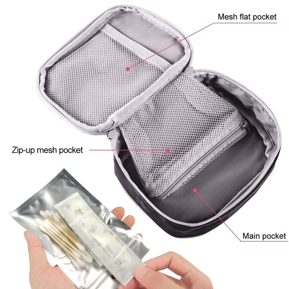 WuGU Lege EHBO-kit, 2 stuks waterdichte medische tas, draagbare medicijntas, medicijnopbergtas voor noodsituaties thuis, auto, wandelen (groen