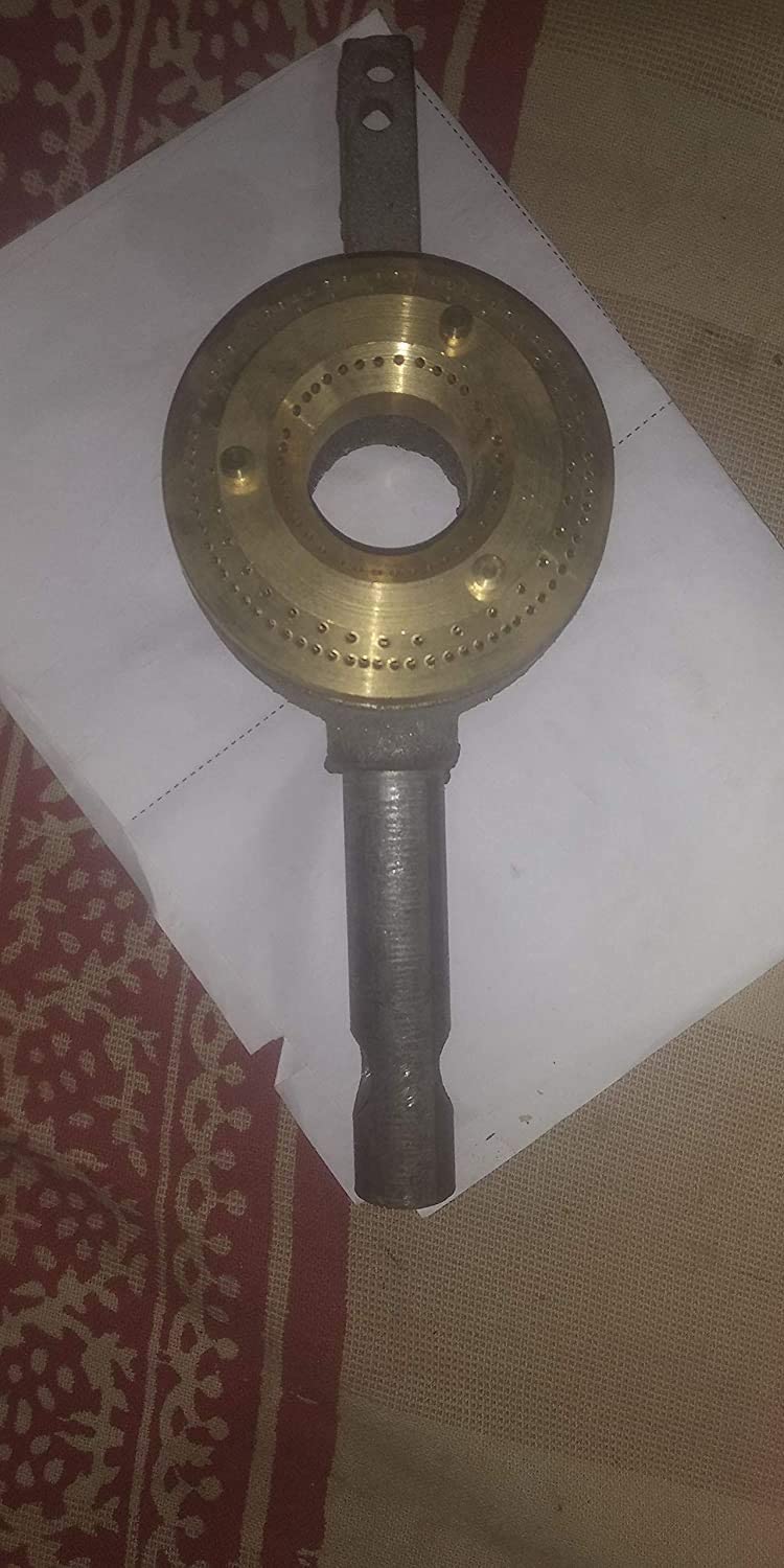 Pmw - Set of Stove Burner Base(Cast Iron) & Stove Heavy Bindi Burner (Brass) for Steel Stove - 1 Set-image-36