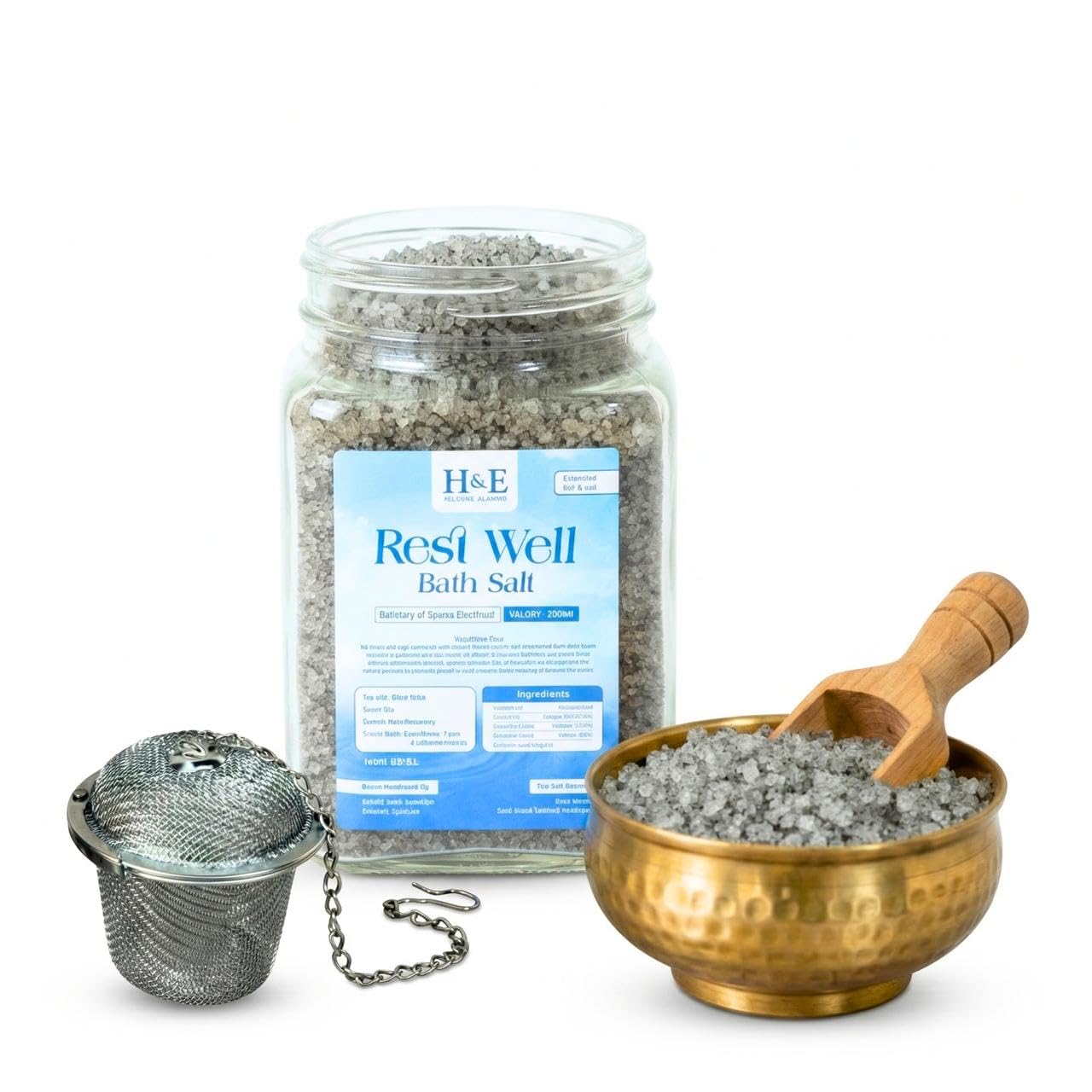 Bath Salt Rest Well Blend | Herbal Bath Salt for Relaxing Bath Experience-image-6