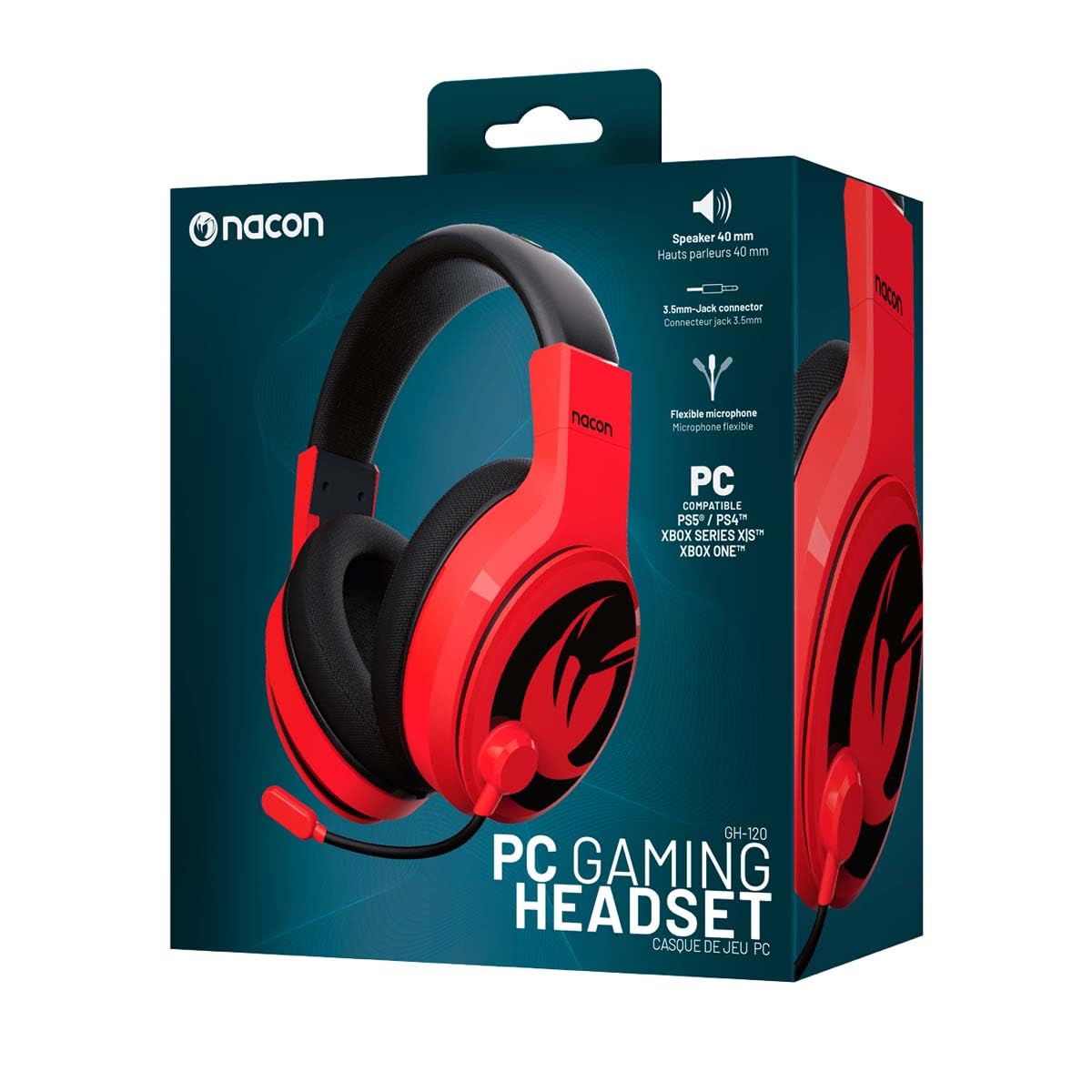 Nacon Casque Gaming stéréo PCGH-​120 Rouge