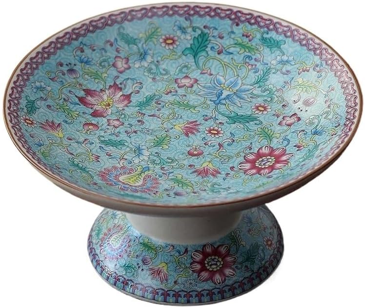 High End Chinese Ceramic Legged Plate Home Fruit Tea Snack