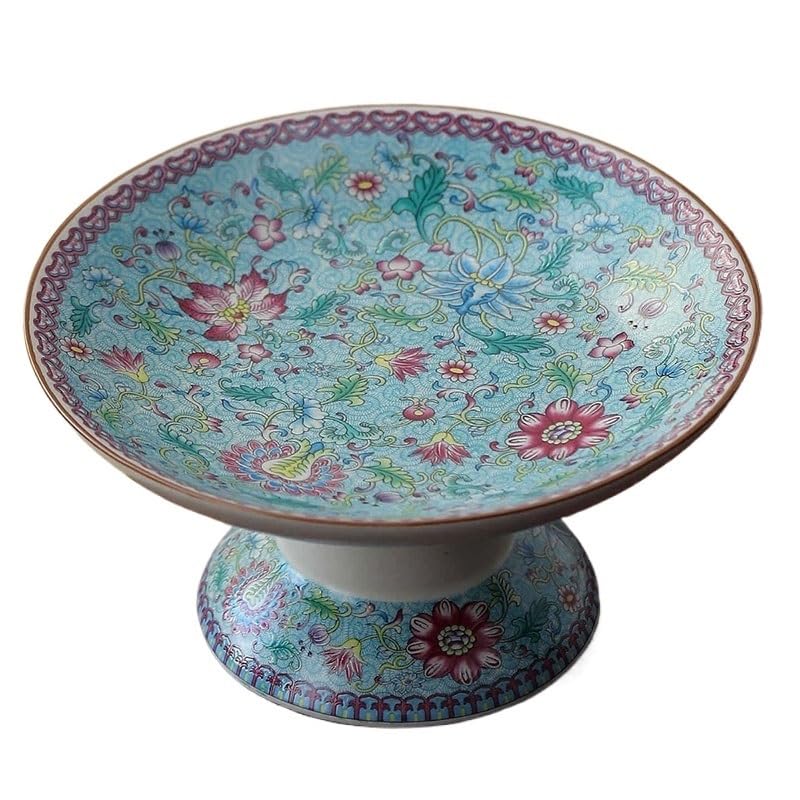 Miska na owoce, Wysokiej klasy chińska ceramiczna przekąska z nóżkami, domowa herbata owocowa(Style2)
