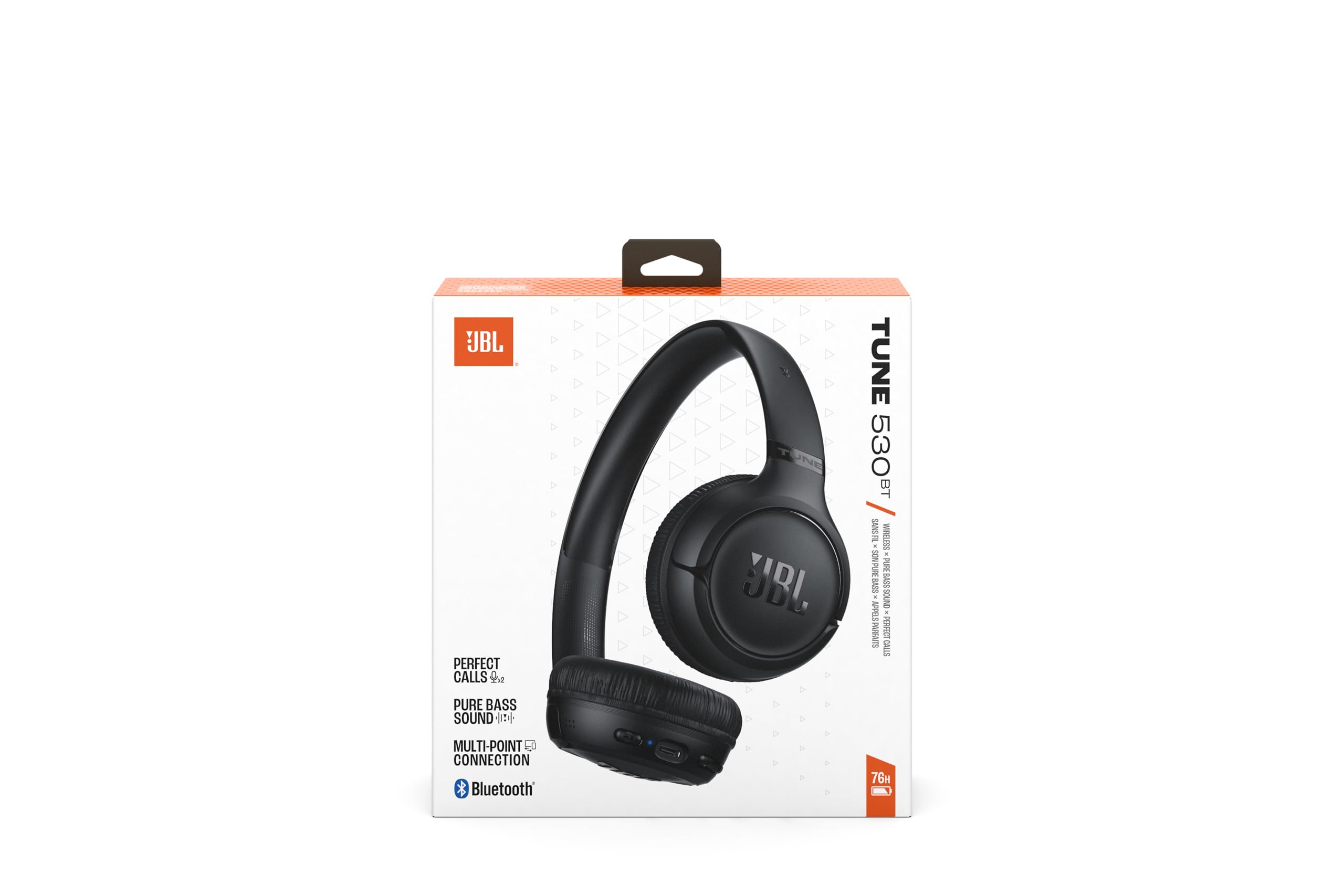 JBL Tune 530BT, Kabelloser On-Ear-Kopfhörer mit Bluetooth, Schwarz | Multipoint-Konnektivität mit Bluetooth 6.0, Bis zu 76 Stunden Akkulaufzeit, Google Fast Pair und Microsoft Swift Pair