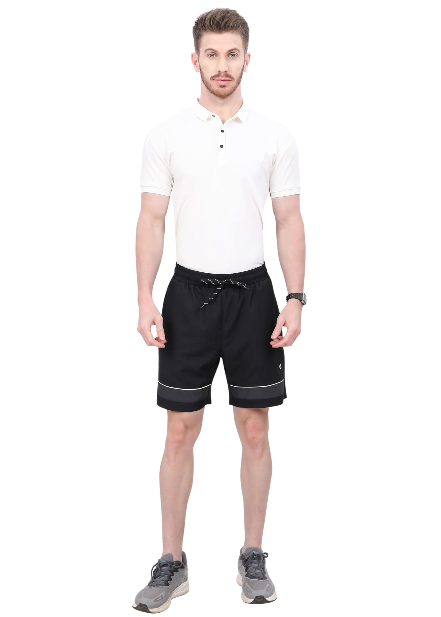 lactra Quick Dry Shorts – Men’s Sport Shorts with Drawstring, Zip Pocket, Shape Retention - Ideal for Training, Running-picture-34