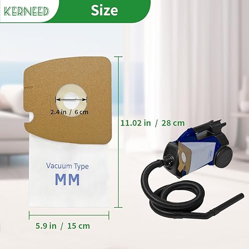 Miniatura 3 de Paquete de 10 bolsas de vacío MM para aspiradoras Sanitaire S3680 y SC3680 y Eureka Mighty Mite 3670 3680 4100 4300 5180 Series, modelo 60297A,