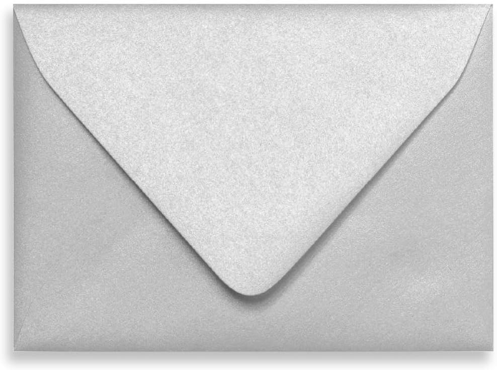 Chrome A7 Euro Curved Flap Invitation Envelopes - Pack of 50