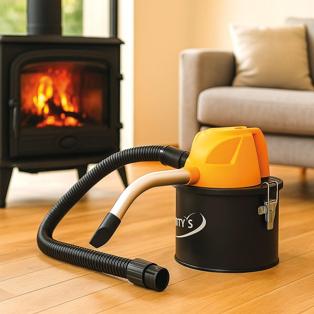 FACILITYS Aspirador de Cenizas frías y Tibias 600W, Depósito Acero 4L
