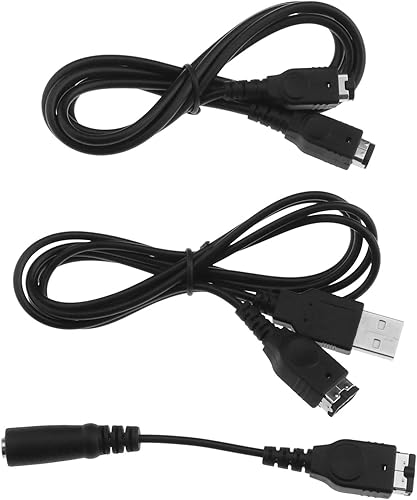 Juego de 3 cables GBA SP compatibles con Nintendo Game Boy Advance SP incluye cable cargador USB y cable de enlace para 2 jugadores y adaptador de