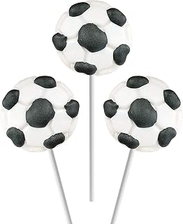 Soccer Lollipops Suckers Sports Pops, 2" Suckers (12-Pack)