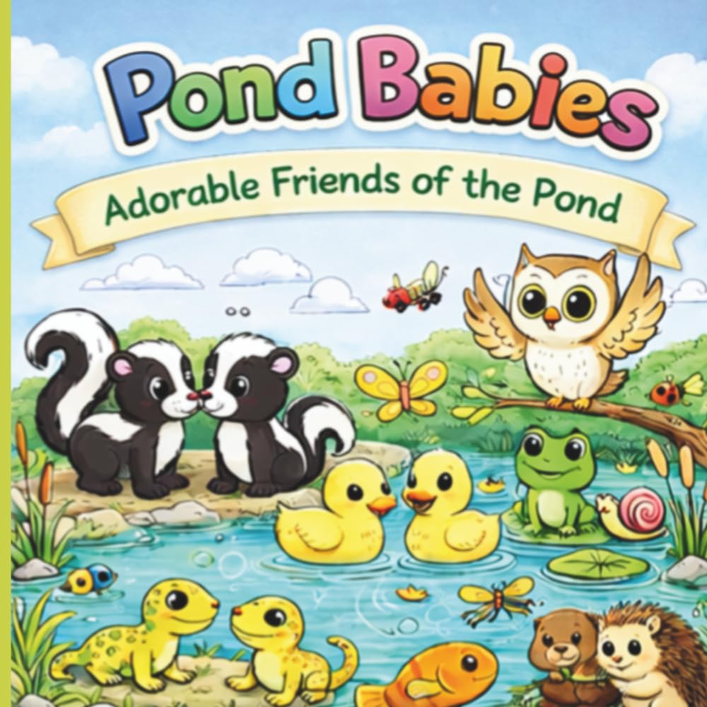Pond Babies: Adorable Friends of the Pond (The Baby Wildlife Coloring Book Collection)