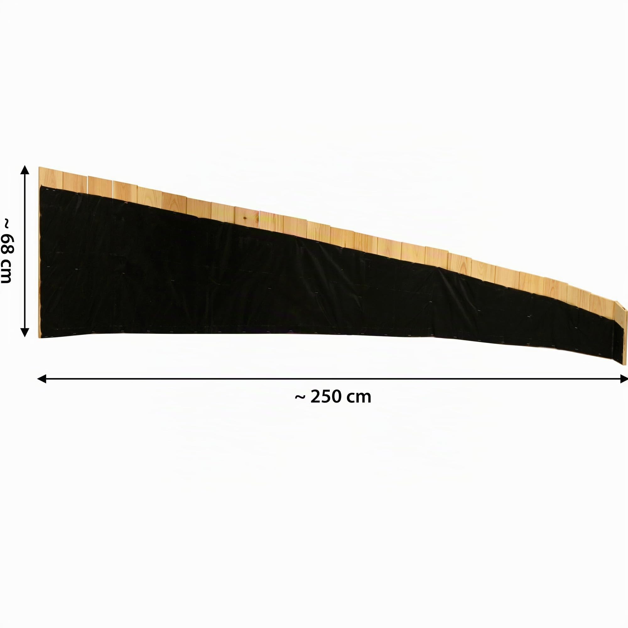 dobar® Green Label Kräuterspirale Massivholz | Kräuterschnecke Vormontiert | Unbehandeltes Holz | Kräutertreppe Kiefernholz Garten | Kräuterturm Bausatz | 250 x 68 cm | Natur
