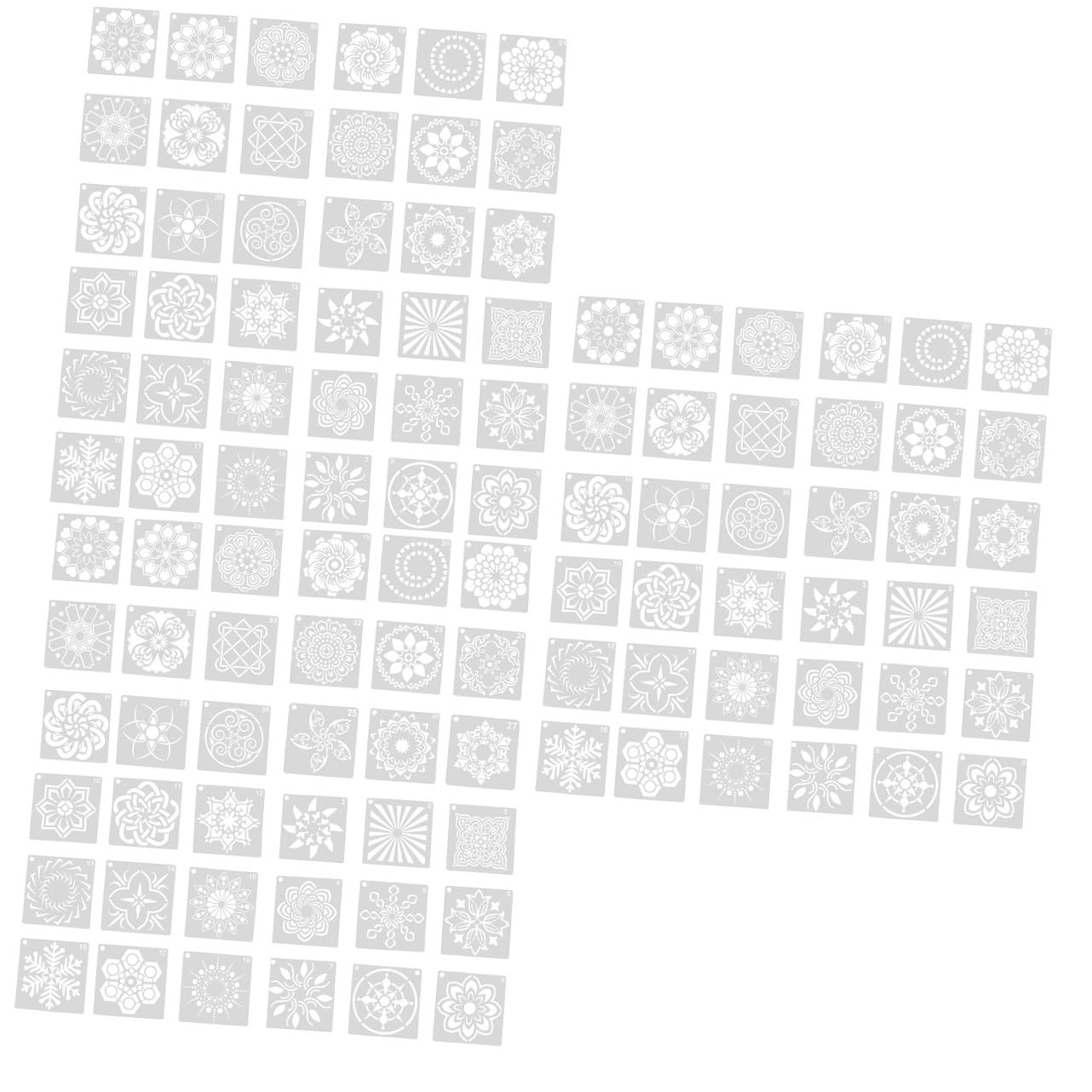 Operitacx 108stücke Mandala Schablonen Kreative Malvorlagen Für Wandgestaltung Möbel Und Mehr Hochtemperaturbeständig Wiederverwendbar Flexibel Und