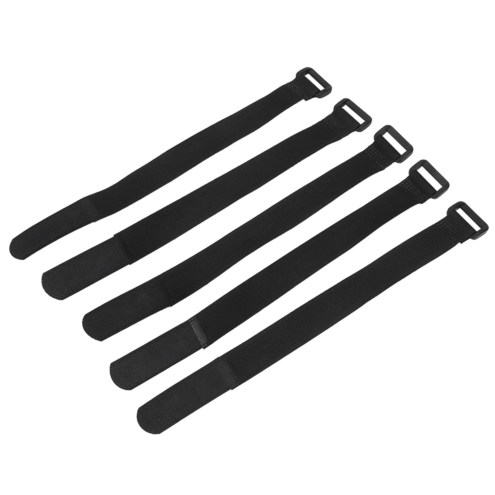 Tbest 5 Cinghie In Nylon Per Manubrio Bici - Regolabili E Multiuso Per Fissare Borraccia, Pompa, Guanti (Nero)