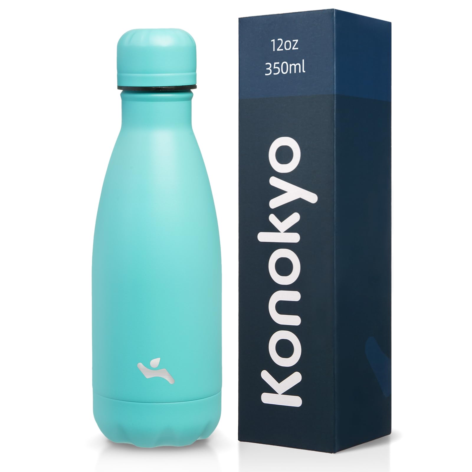 Konokyo 12 oz Insulated Stainless Steel Water Bottle, Turquoise