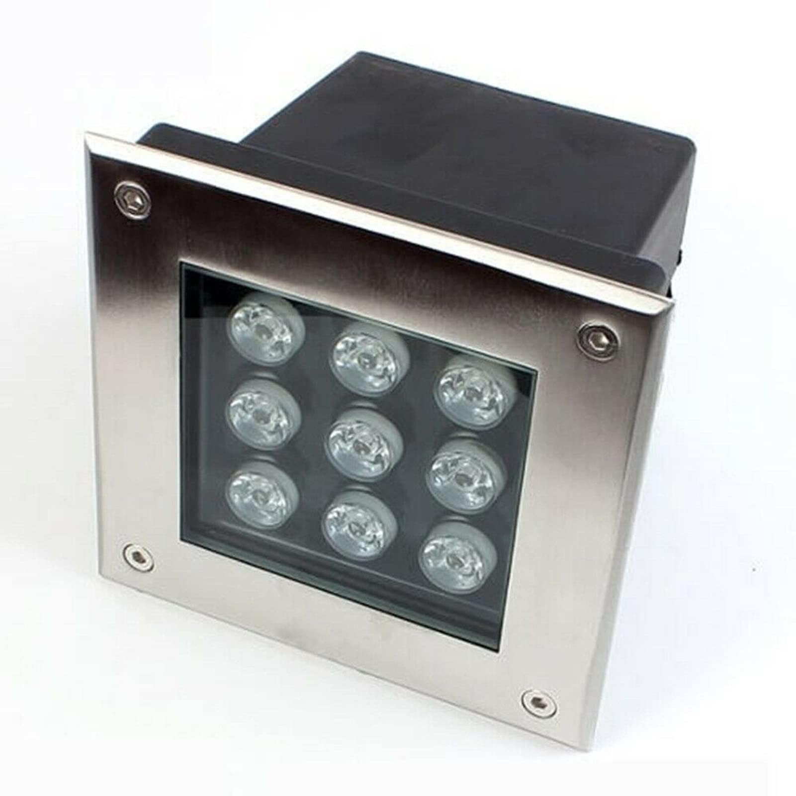 Zewnętrzne wbudowane oświetlenie LED, zakopane oświetlenie ogrodowe, zewnętrzny reflektor LED, wodoodporny reflektor LED IP66, na taras ogrodowy, ścieżki oświetlenia basenów ( Kolor: Jasnożółty