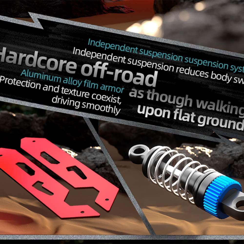 Zdalnie sterowany samochód dla dorosłych 60 km/h, z torbą do przenoszenia, 1/20 Race Buggy 4WD, bezszczotkowy silnik RC, wysoka prędkość, samochód wyścigowy, offroad drift, 3 baterie (niebieski