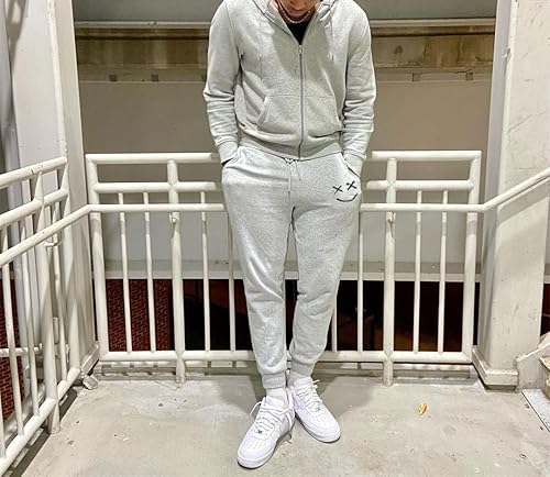 Vista 6 de JMIERR Pantalones deportivos cónicos para hombre, para gimnasio, correr, entrenamiento, atléticos, con cordón y bolsillos