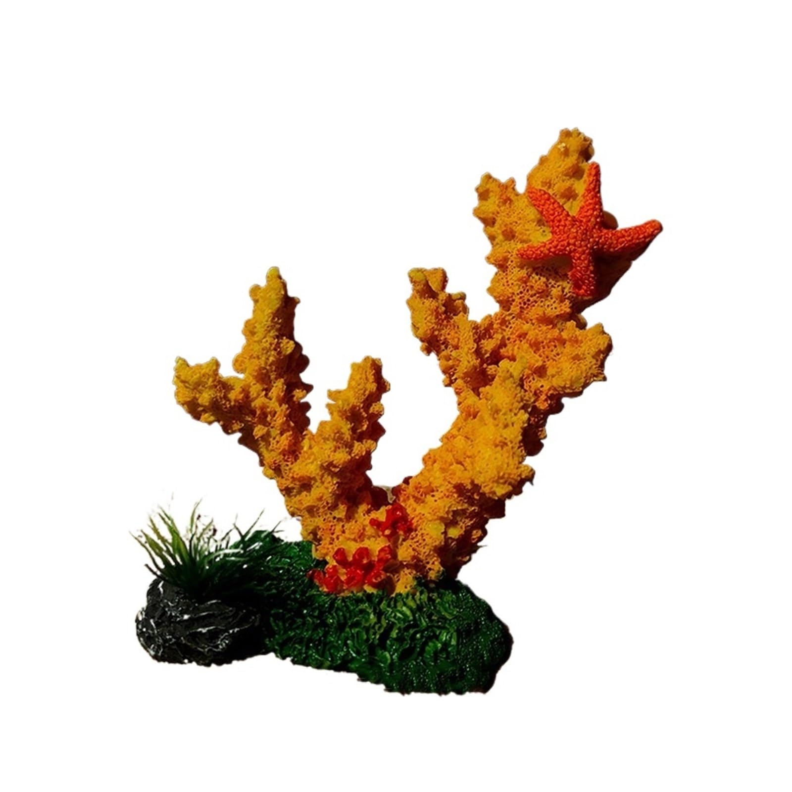 ZUXWUX Aquarium Ornament Colorful Simulation Coral Artificial Ornament Handmade Resin Craft Water Plant Figurines(Color3)