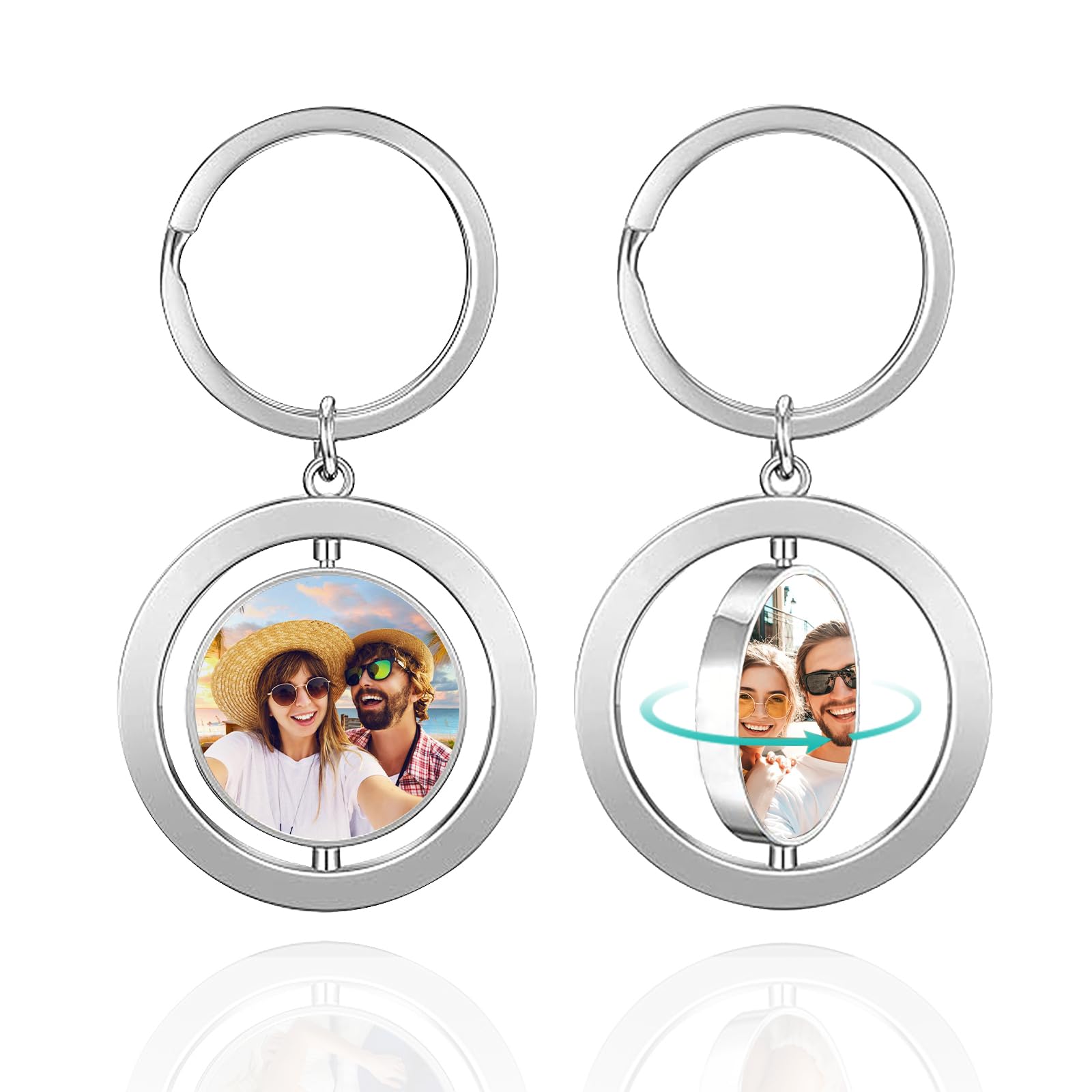 Custom Keychain with Picture Engraving Keychains Gifts for Men Women