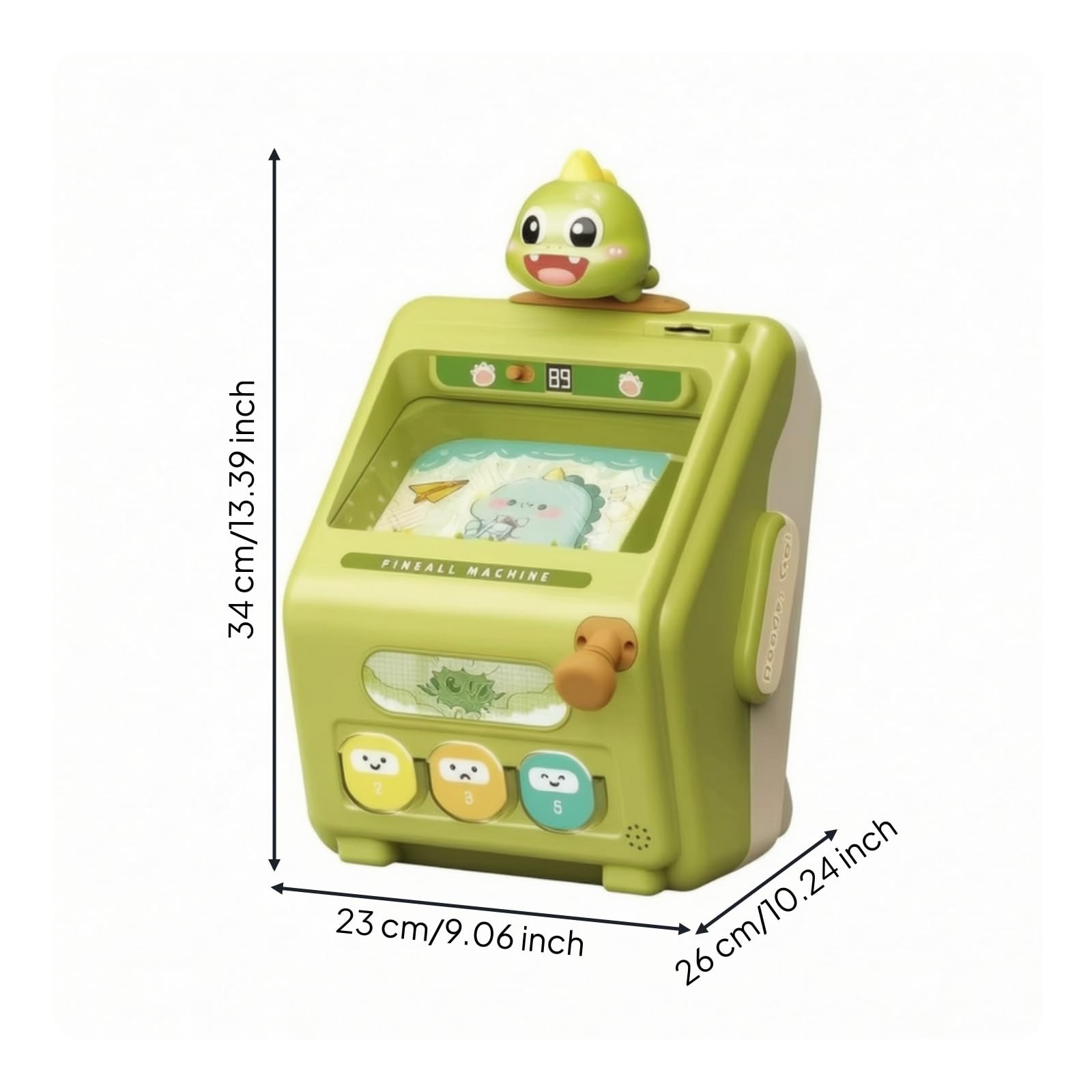 Pinball Mesa Infantil Juego Pinball Mesa Portátil Paleta Juguete para Dormitorio, Máquina De Pinball De Dinosaurio