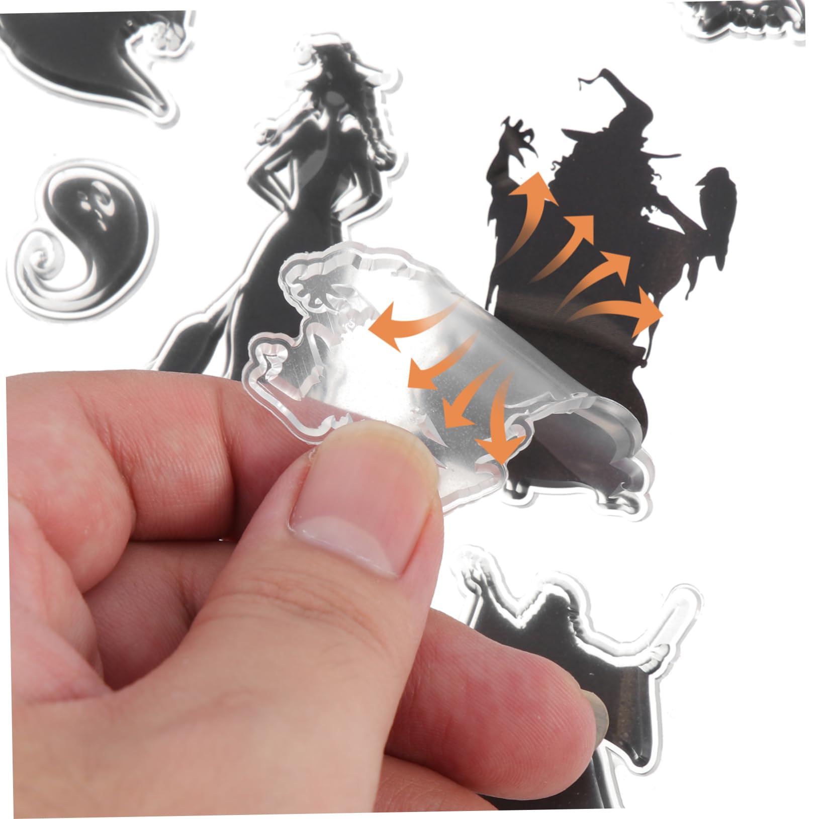 SEWACC 50stücke Halloween Silikonstempel Teiliges Transparentes Scrapbooking Zubehör Mit Kreativen Motiven Für Feste Leicht Zu Reinigen Und Wiederverwendbar Für Bastelprojekte Und