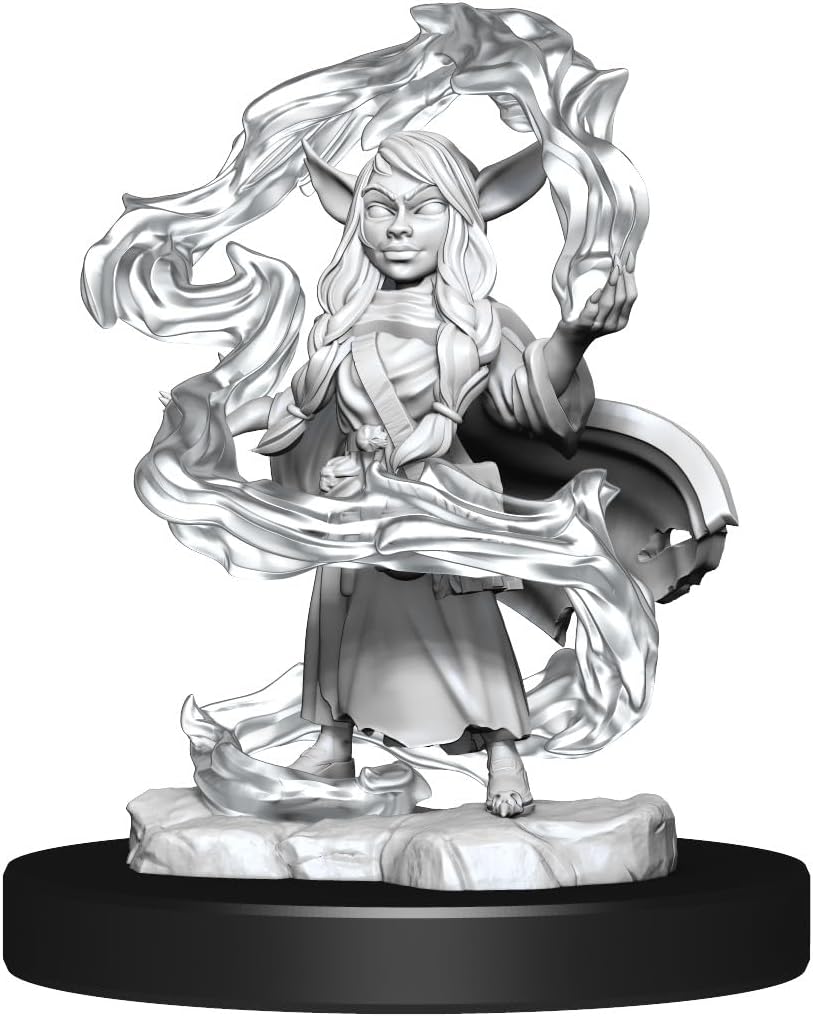 Critical Role Unpainted Miniatures: Goblin Sorceror and Rogue Female