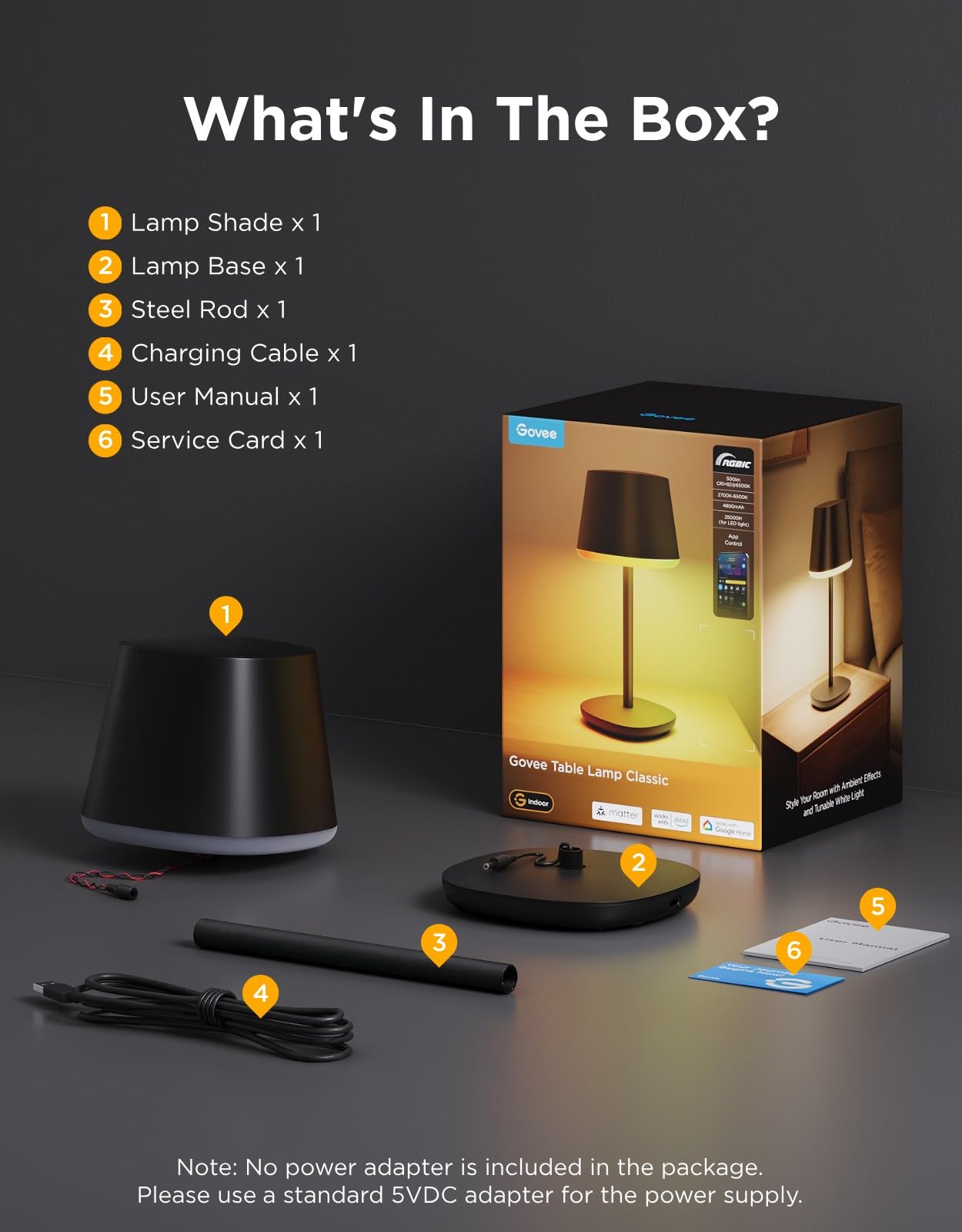 Govee Smart Table Lamp - Customizable Lighting -10