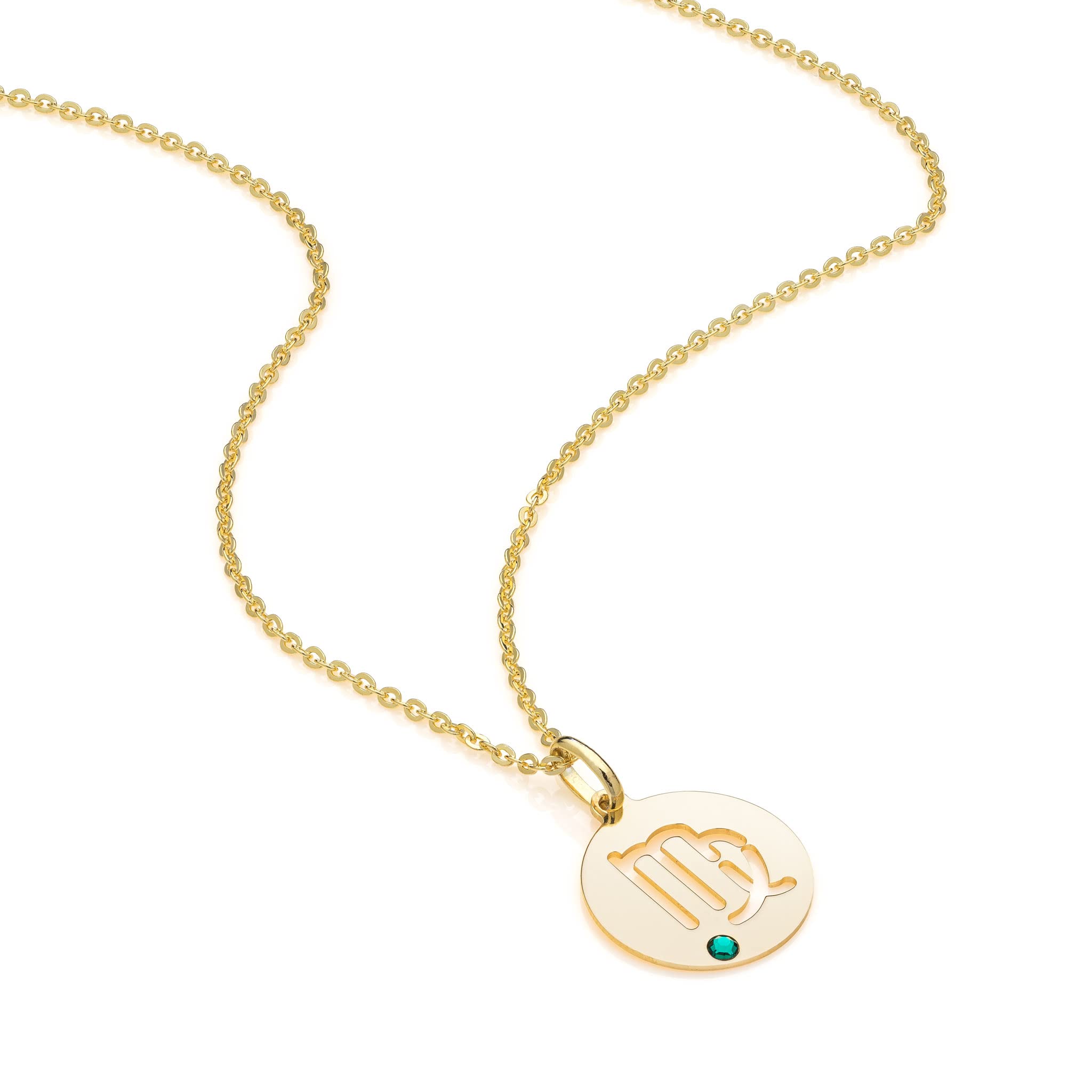 AKA Gioielli® - Virgo Zodiac Necklace in 925 Sterling Silver 18k Gold Plated with Virgo Zodiac Sign Pendant for Women - Image 2