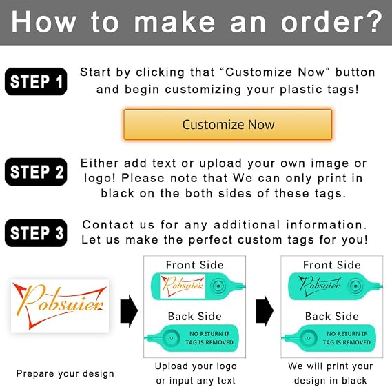 100Pcs Customized Brand Hang Tags Personalized Clothes Logo Label Plastic Security Seals 300mm/11.8
