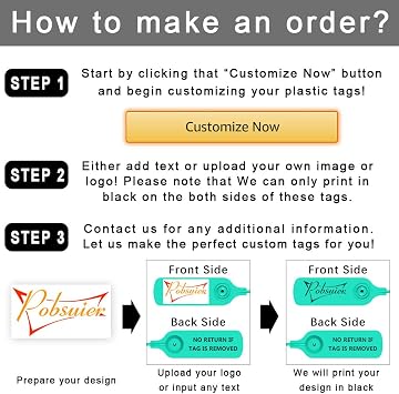 100Pcs Customized Brand Hang Tags Personalized Clothes Logo Label Plastic Security Seals 300mm/11.8