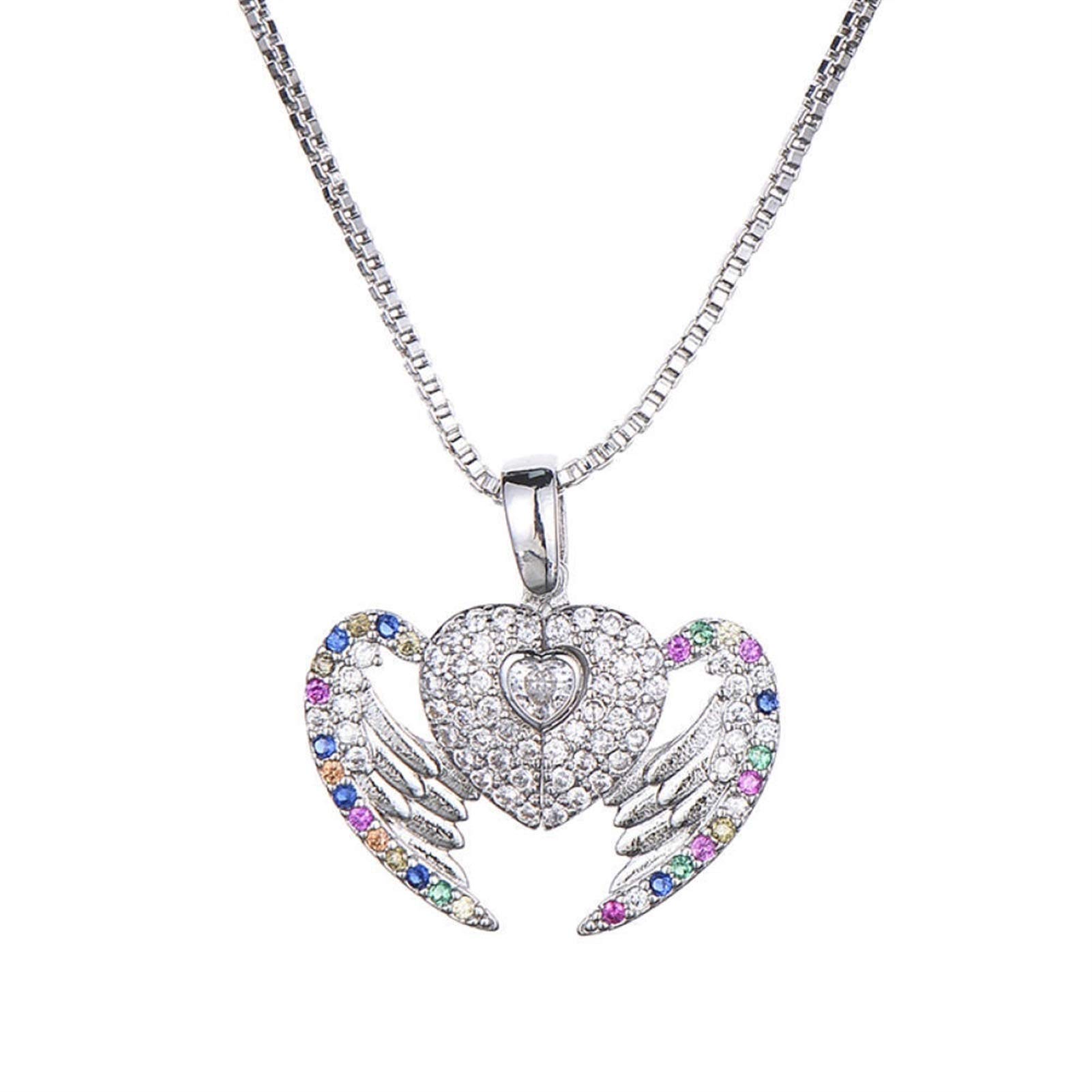 Bijoux cadeau d'anniversaire de mariage : collier cœur d'ange