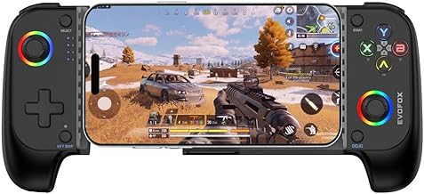 EvoFox Deck Smartphone Gamepad with iPhone/Android, XBOX, HID & Keymap mode for Android | Bluetooth v5.0 | Dual Vibration motors | Magnetic Hall 3D Joysticks | RGB Lighting and Backlit Controls