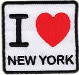 JAB Seller Ecusson brodé Ecussons Imprimés Ecussons Thermocollants Iron-on Patch I Love New York Emblem Badge USA