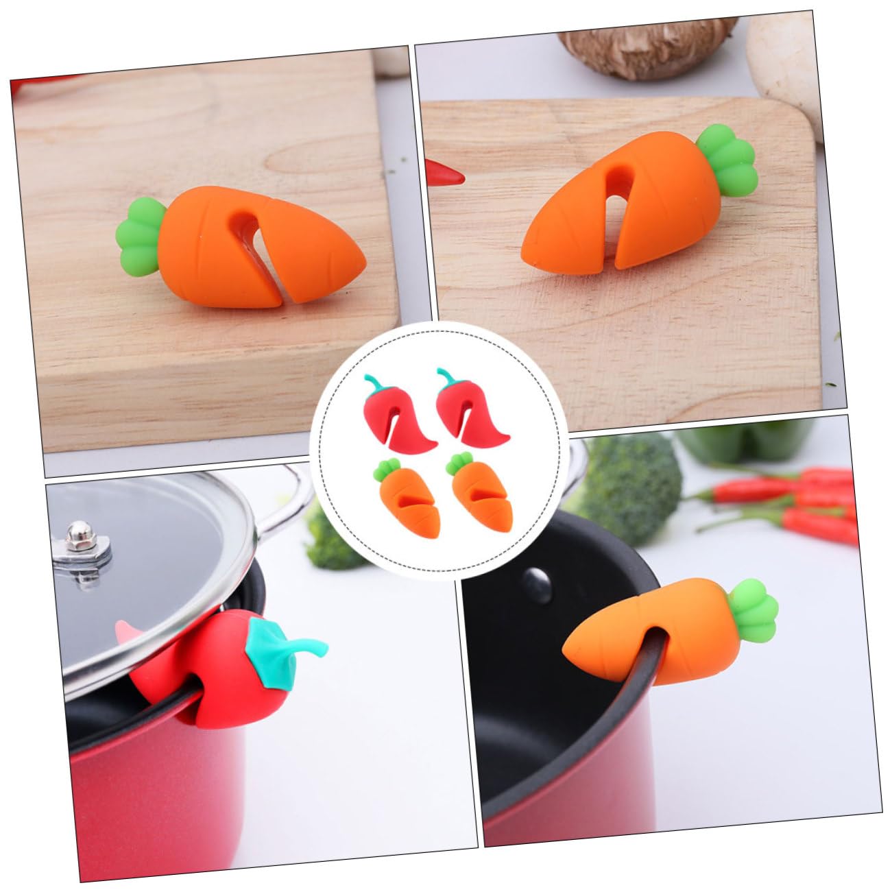 Lève-couvercle Porte-couvercle En Silicone Résistant à La Chaleur Petit Support