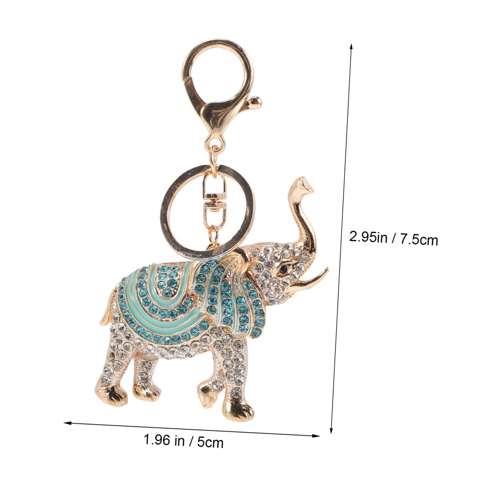 TENDYCOCO 2pcs Elephant Keychain Elephant for Women Crystal Keychain Bag Pendant Crystal Key Chain Crystal Key Ring Handbag Charm Rhinestones Keychain Rhinestones Key Chain