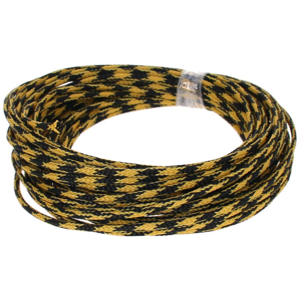 Othmro 1 manicotto per la gestione dei cavi, 10 m, colore: nero e giallo, per tenere in ordine cavi TV/PC USB, larghezza 3 mm
