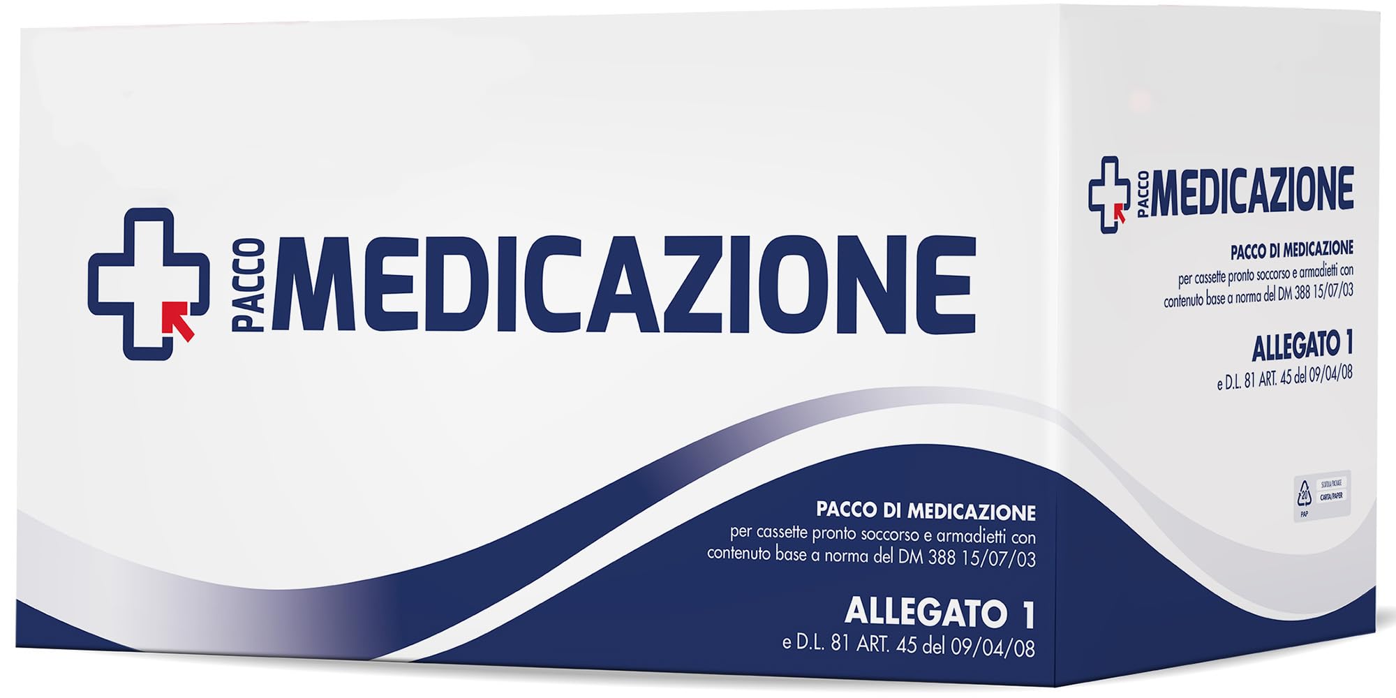 Pacco di Reintegro di Pronto Soccorso Contenuto Allegato 1 base da 3 Lavoratori