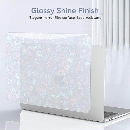 Miniatura 45 de B BELK Funda compatible con MacBook Air de 13 pulgadas 2022 2021 2020 2019 2018 M1 A2337 A2179 A1932, carcasa rígida de plástico + cubierta de Shiny