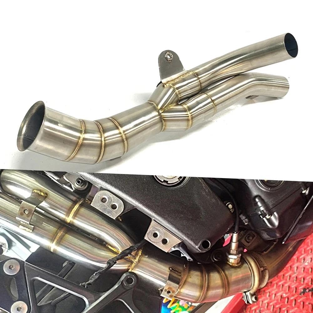 Tubo Di Scarico Centrale Escape Per Moto Silenziatore Tubo Di Scarico Decat Per Y&amaha R1 2009 2010 2011 2012 2013 2014 In Acciaio Inox