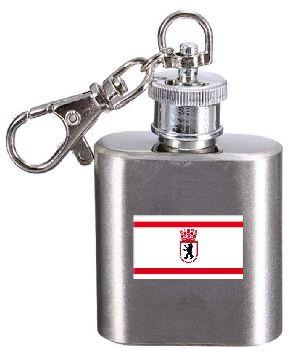Porte-clés flasque gravé Allemagne East Berlin mini flasque de poche