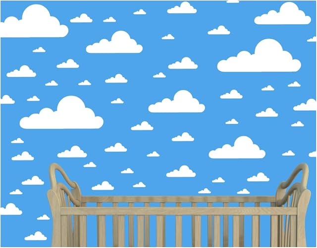 Whamhead 58x White Clouds Vinyl Wall Stickers Decals for Kids Childs Bedroom Nursery