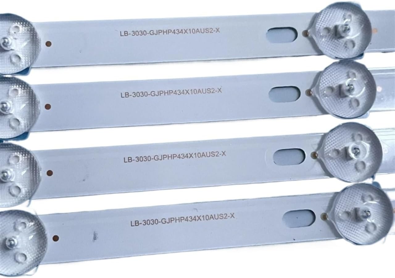 4PCS Backlight Strip 10 Lamps Compatible with LB-GM3030-GJPHP434X10AUS2-X IC-B-AOAG43DA28 43PUS7505 43PUS6554/12 43PUS6504 43PUS7505/60
