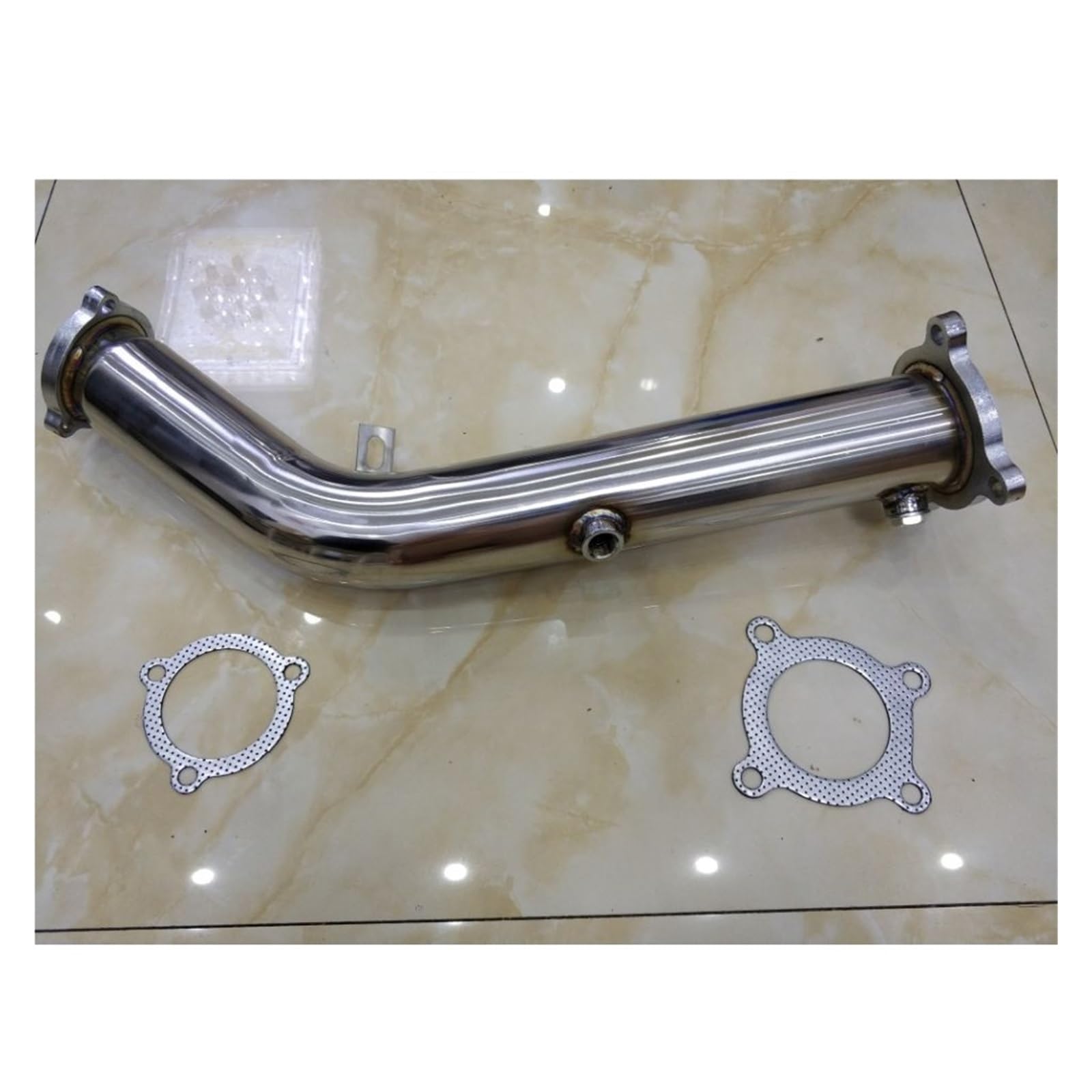 Xuanqingyi Store Downpipe kompatybilny z A4 A5 Q5 kompatybilny z QUATTRO 2.0T B8 MLP 09-12 RACING EXHAUST DOWNPIPE 7.6 cm