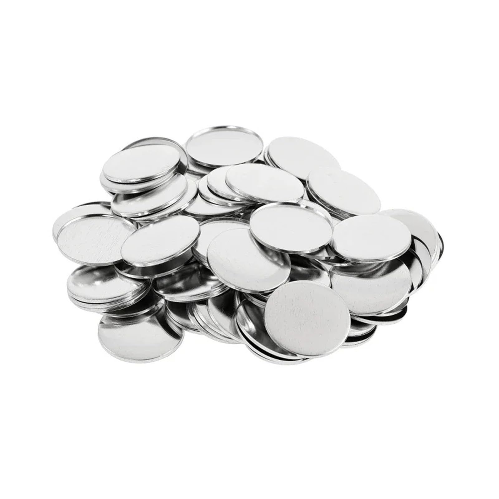 100 szt. pustych plastikowych/metalowych guzików do wyrobu 44 mm i 58 części samodzielnego wykonania breloczków kluczy Różnego przeznaczenia