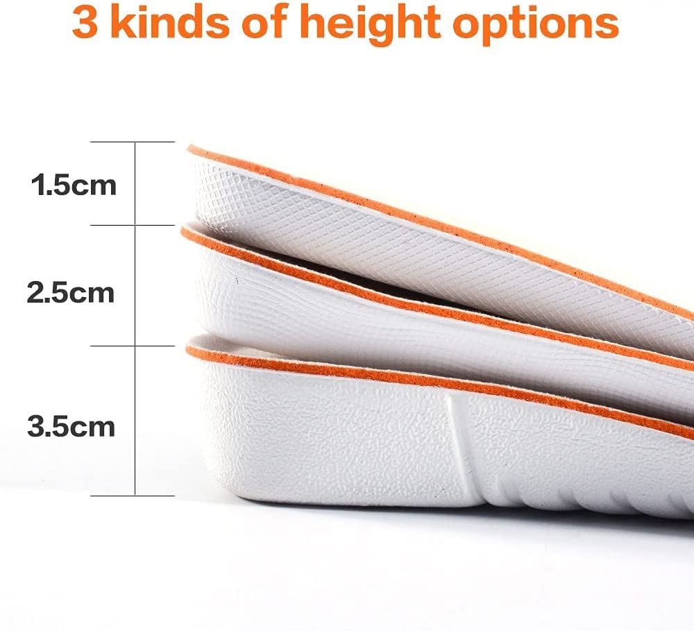 EDDGE Las Mujeres de los Hombres Aumentan la Altura de Las Plantillas Completas Altas Almohadillas de Espuma viscoelástica for Zapatos (Color : EU Size(35-40), Size : 3.5cm)