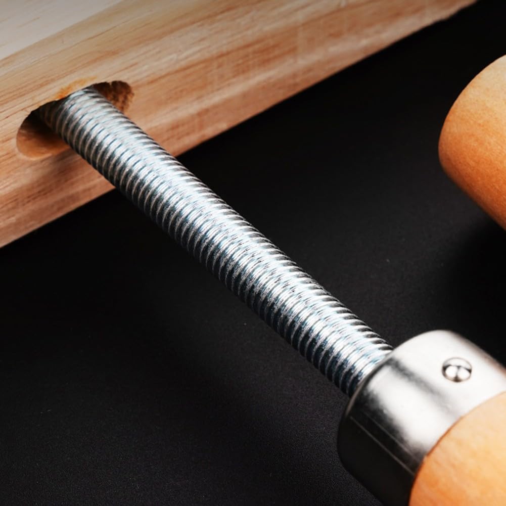 Pince à vis manuelle en bois, collier de serrage réglable avec viroles en acier pour une variété de projets de travail du bois (15,2 cm)